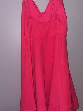 Revamped Hot Pink Sleeveless Fit-and-Flare Dress